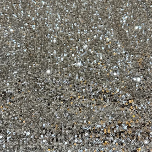 Cable & Gauge Shimmering Silver Sequin Blouse - Picture 3 of 6